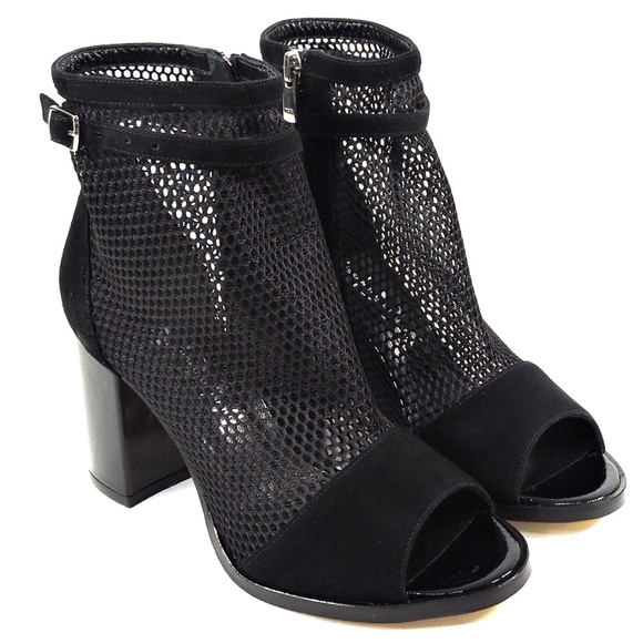 ALESSANDRO DI MARIA 🇮🇹 WOMENS BLACK SUEDE SUMMER BOOTIE - Picture 2 of 9